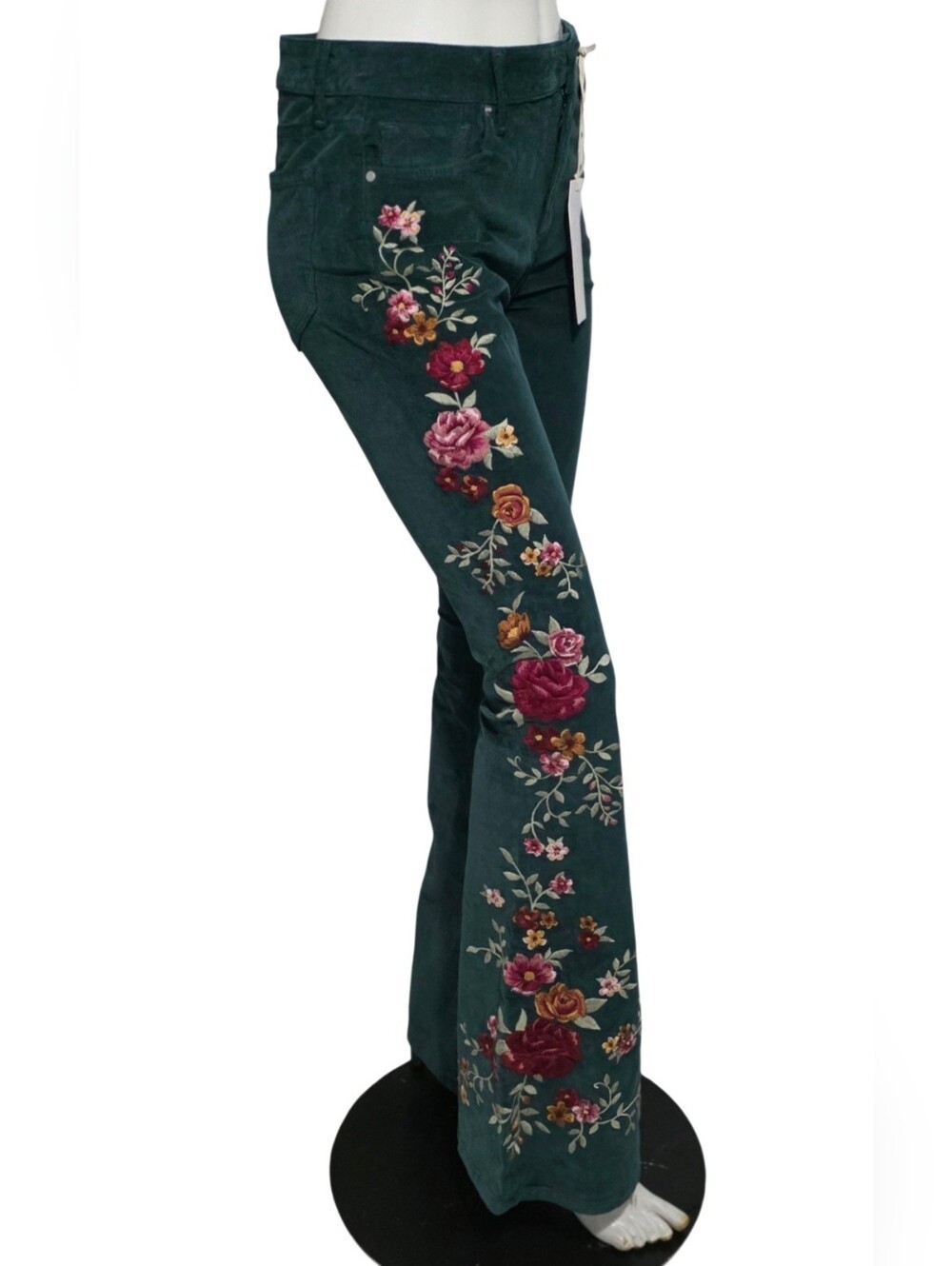 Driftwood Farrah Embroidered Cord Flare Jean at Free People Size 26 NWT - Picture 6 of 16